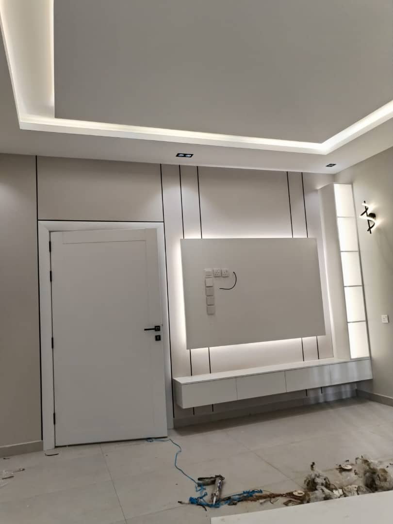 ديكور جدار تلفزيون بالرياض 2